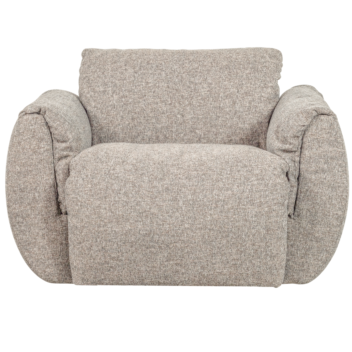 Woood | Draaifauteuil Baggy geweven stof naturel melange