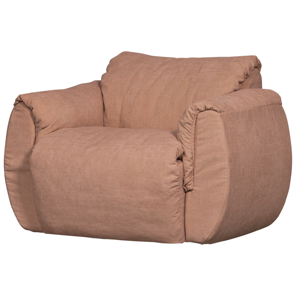 Woood | Draaifauteuil Baggy geweven chenille oudroze