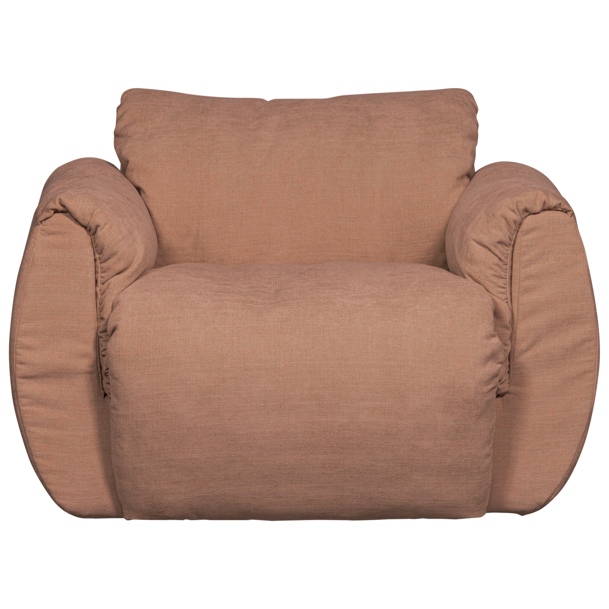 Woood | Draaifauteuil Baggy geweven chenille oudroze