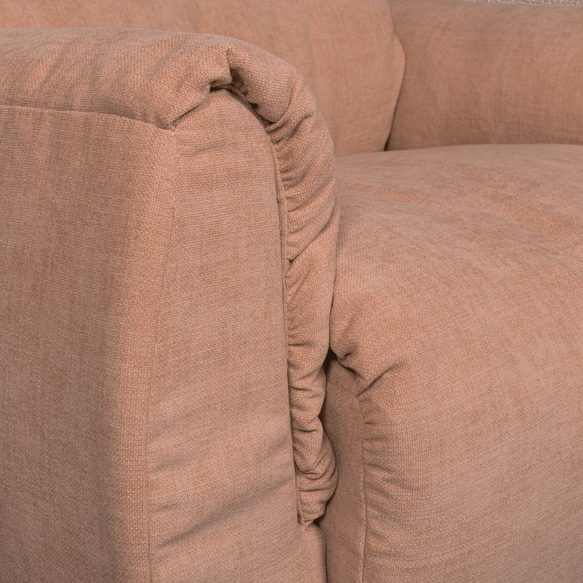 Woood | Draaifauteuil Baggy geweven chenille oudroze