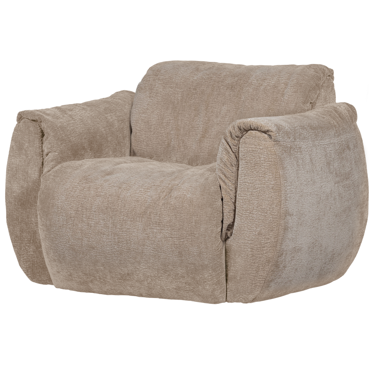 Woood | Draaifauteuil Baggy 3D chenille zand