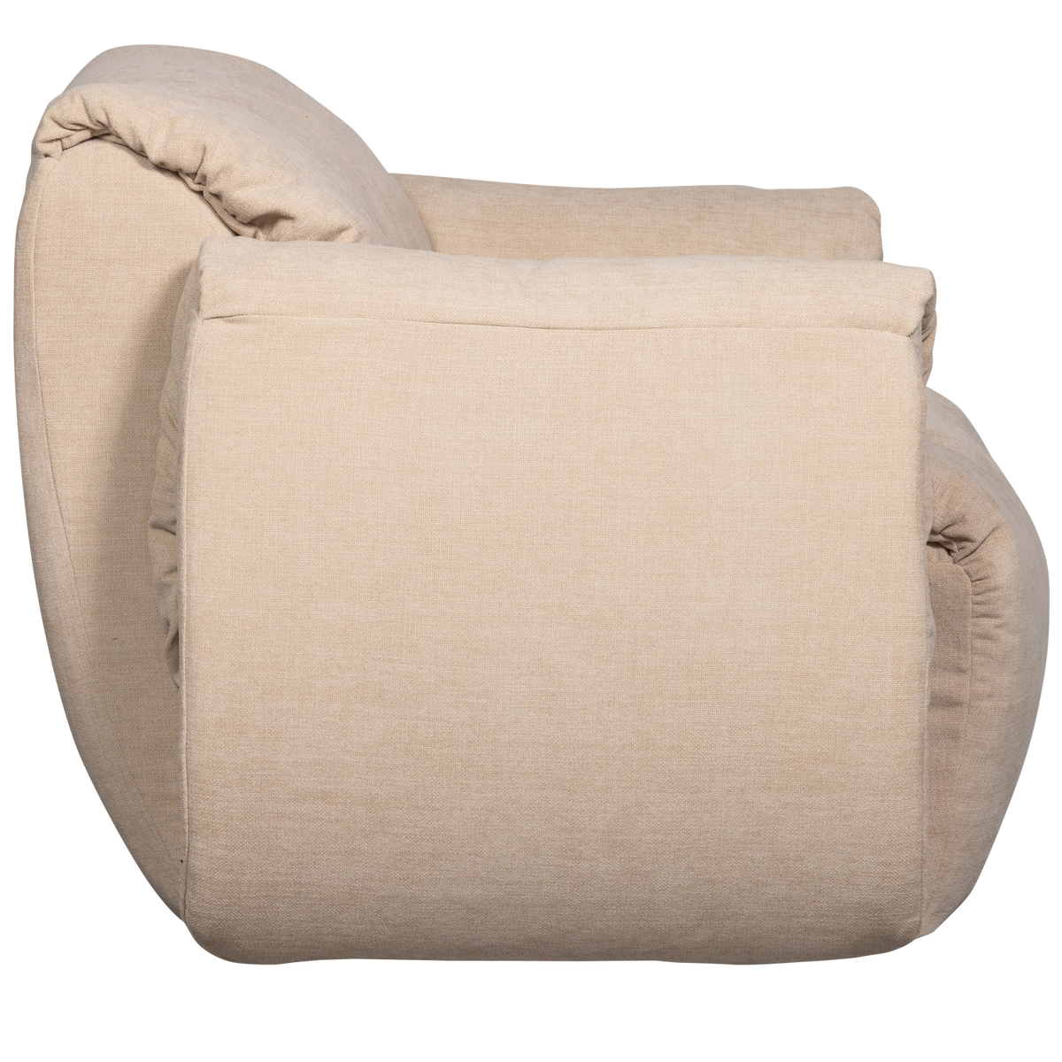 Woood | Draaifauteuil Baggy geweven chenille zand