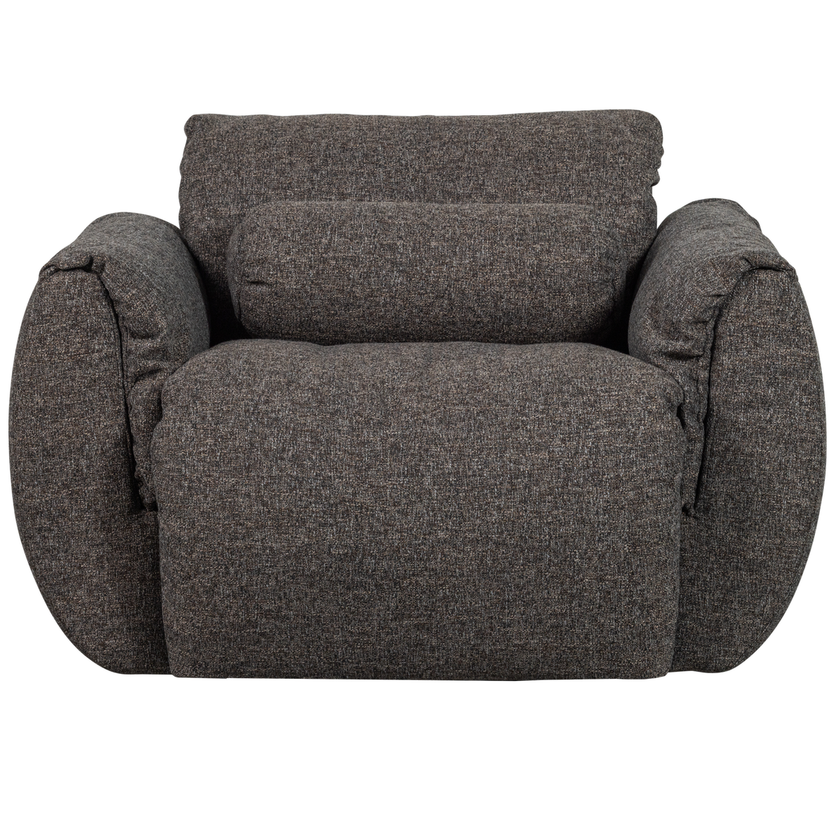 Woood | Draaifauteuil Baggy geweven stof warmgrijs melange