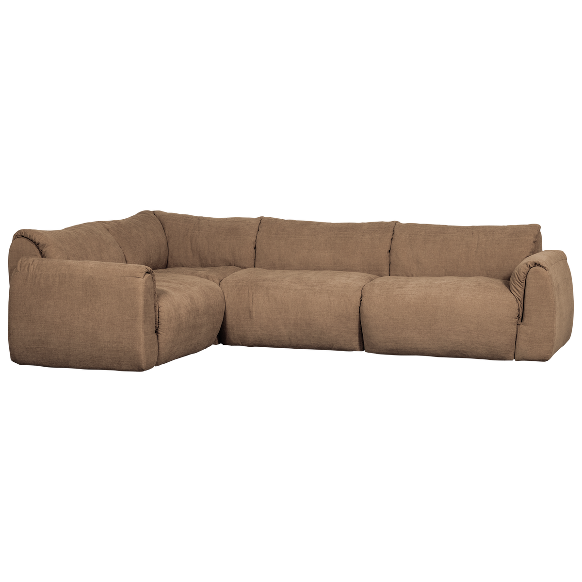Woood | Hoekbank Baggy links geweven chenille bruin