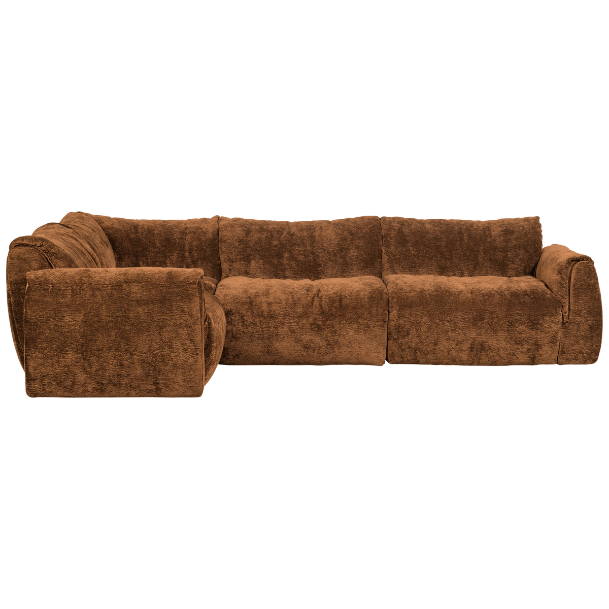 Woood | Hoekbank Baggy links 3D chenille middenbruin