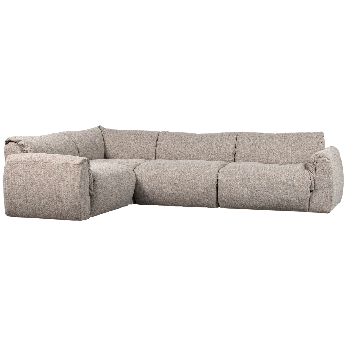 Woood | Hoekbank Baggy links geweven stof naturel melange