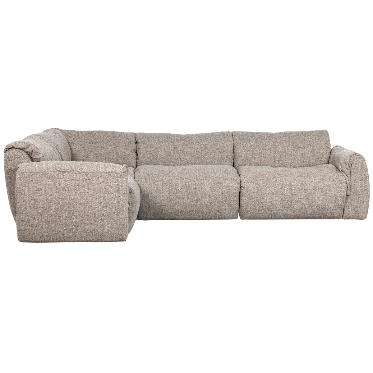 Woood | Hoekbank Baggy links geweven stof naturel melange