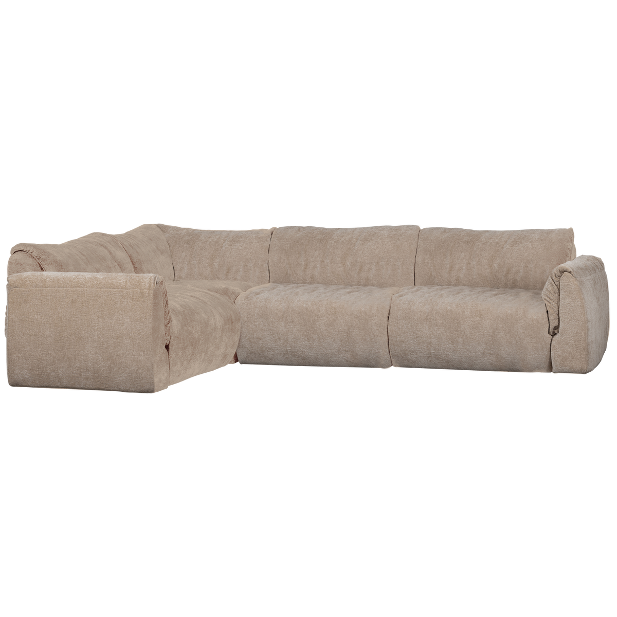 Woood | Hoekbank Baggy links 3D chenille zand