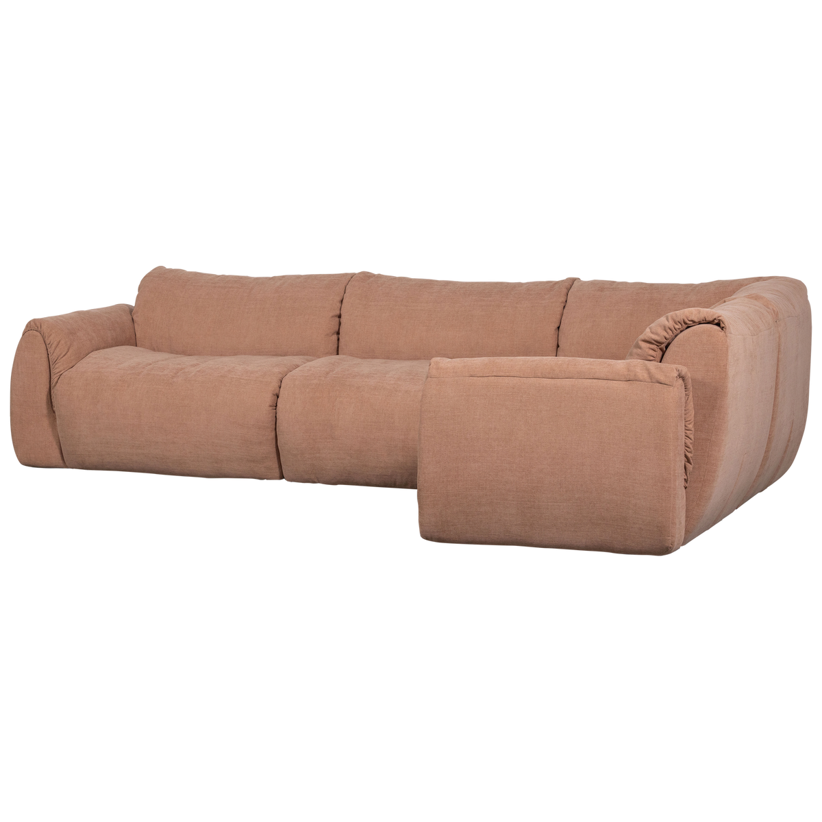 Woood | Hoekbank Baggy rechts geweven chenille oud roze