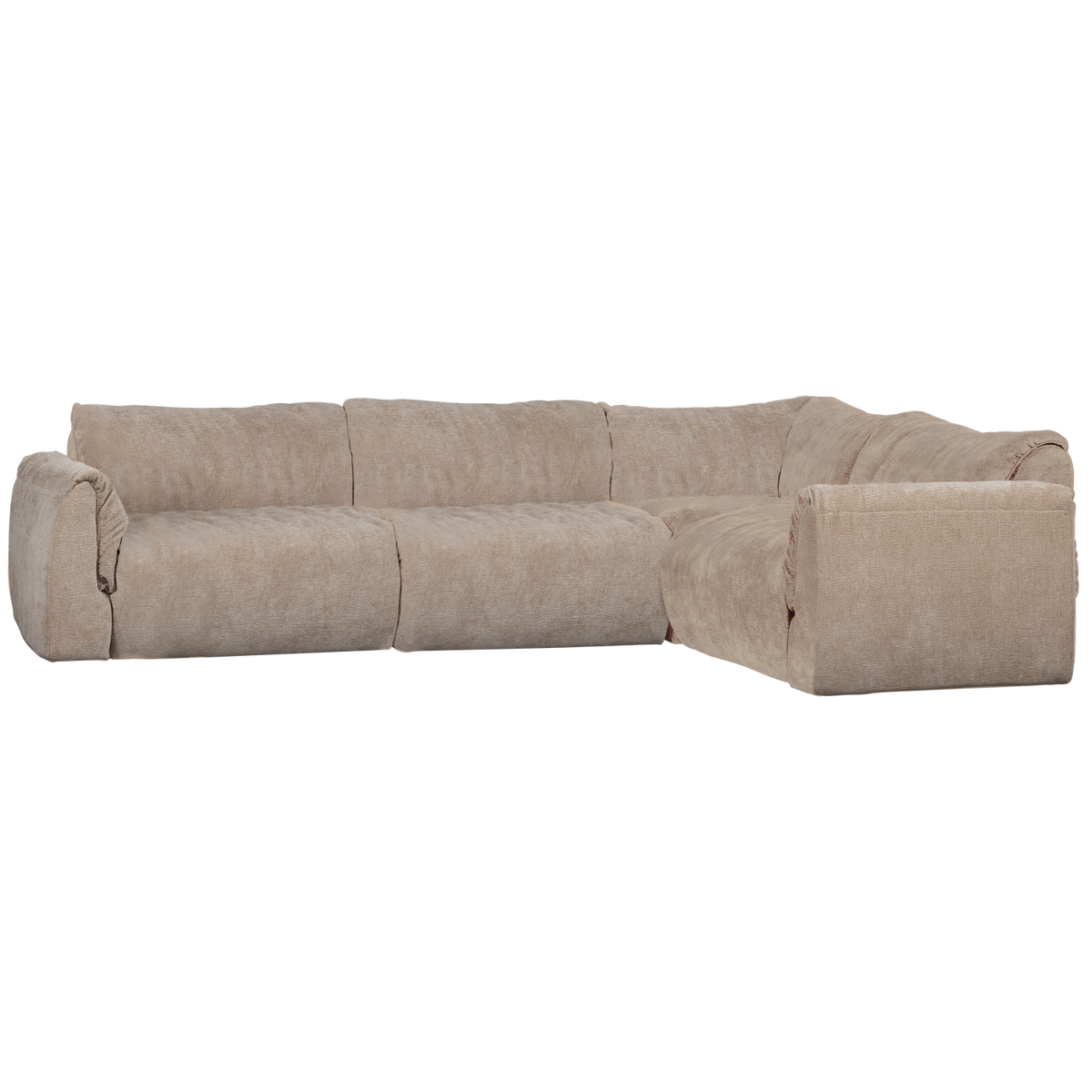 Woood | Hoekbank Baggy rechts 3D chenille zand