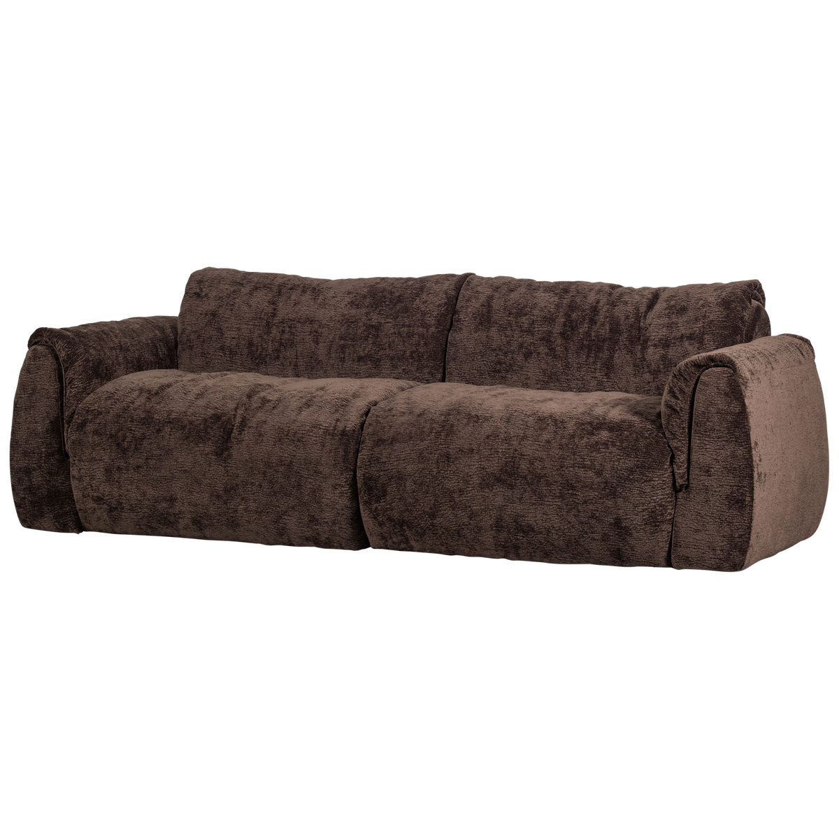 Woood | 2-Zits bank Baggy 3D chenille donkerbruin
