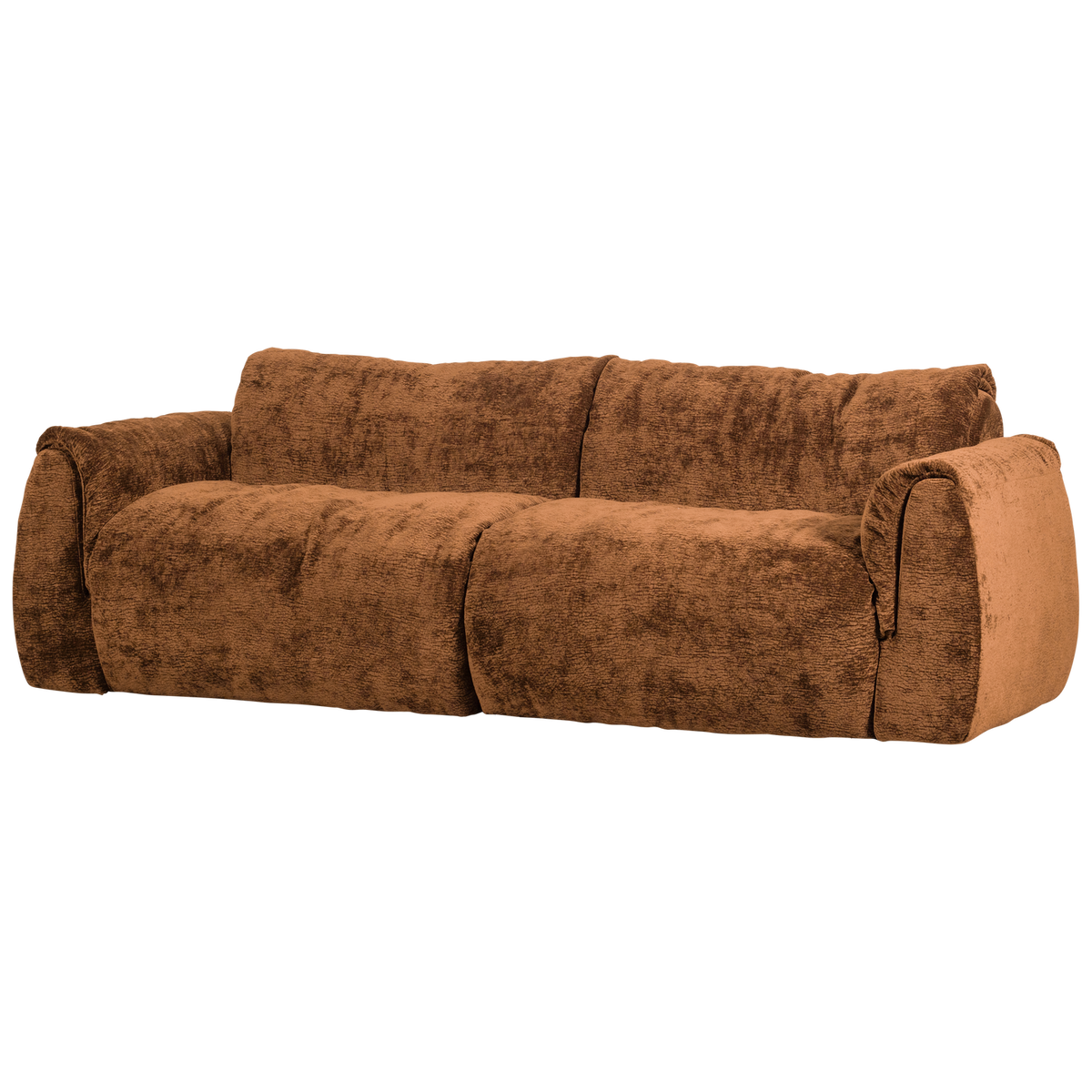 Woood | 2-Zits bank Baggy 3D chenille middenbruin