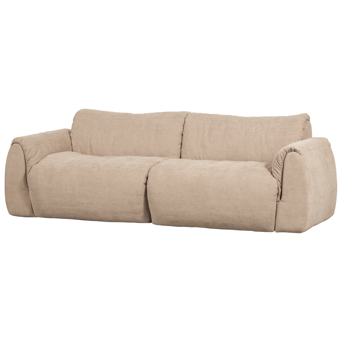 Woood | 2-Zits bank Baggy geweven chenille zand