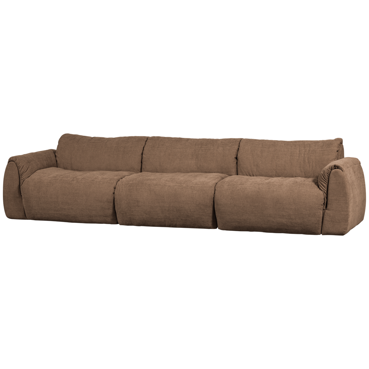 Woood | 3-Zits bank Baggy geweven chenille bruin