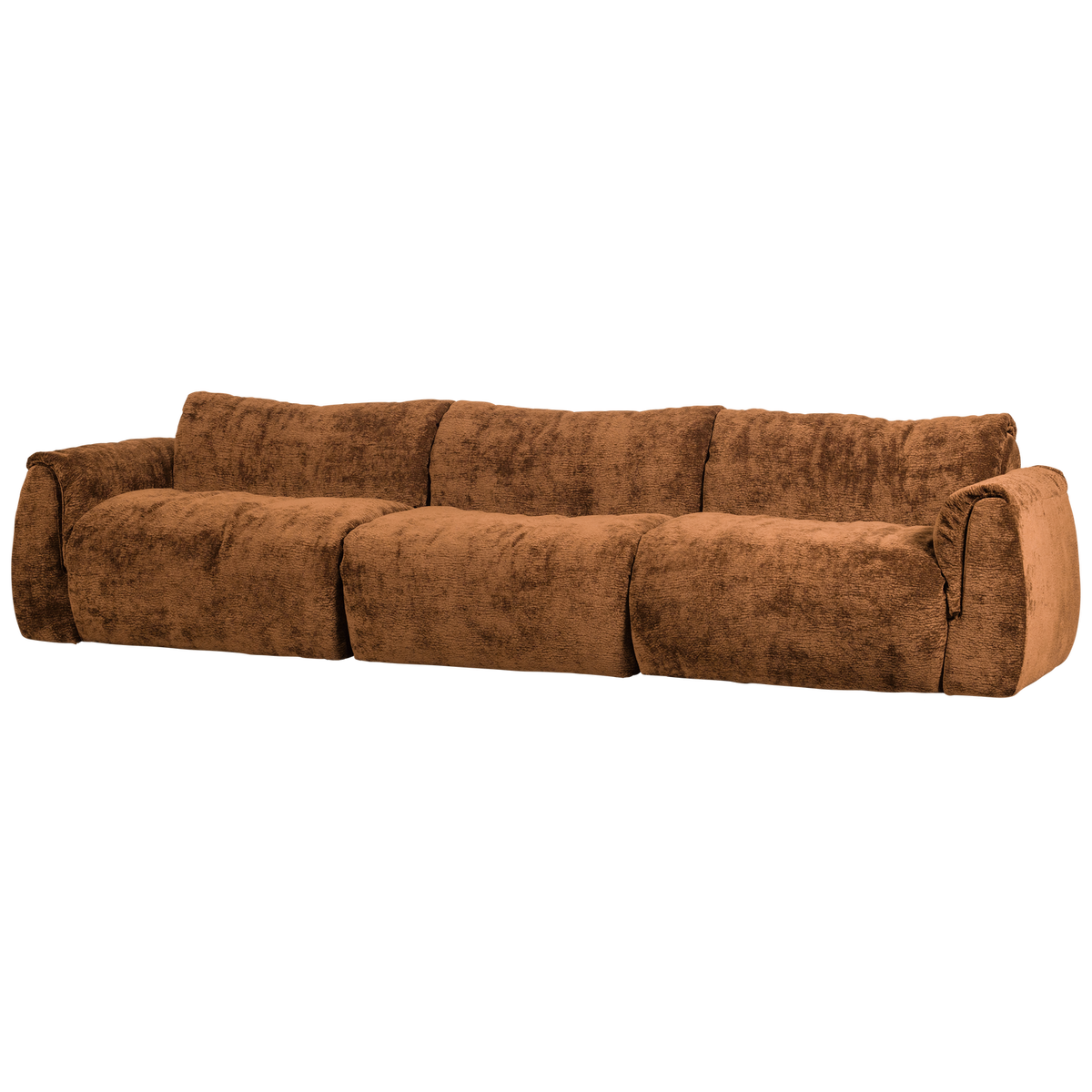 Woood | 3-Zits bank Baggy 3D chenille middenbruin