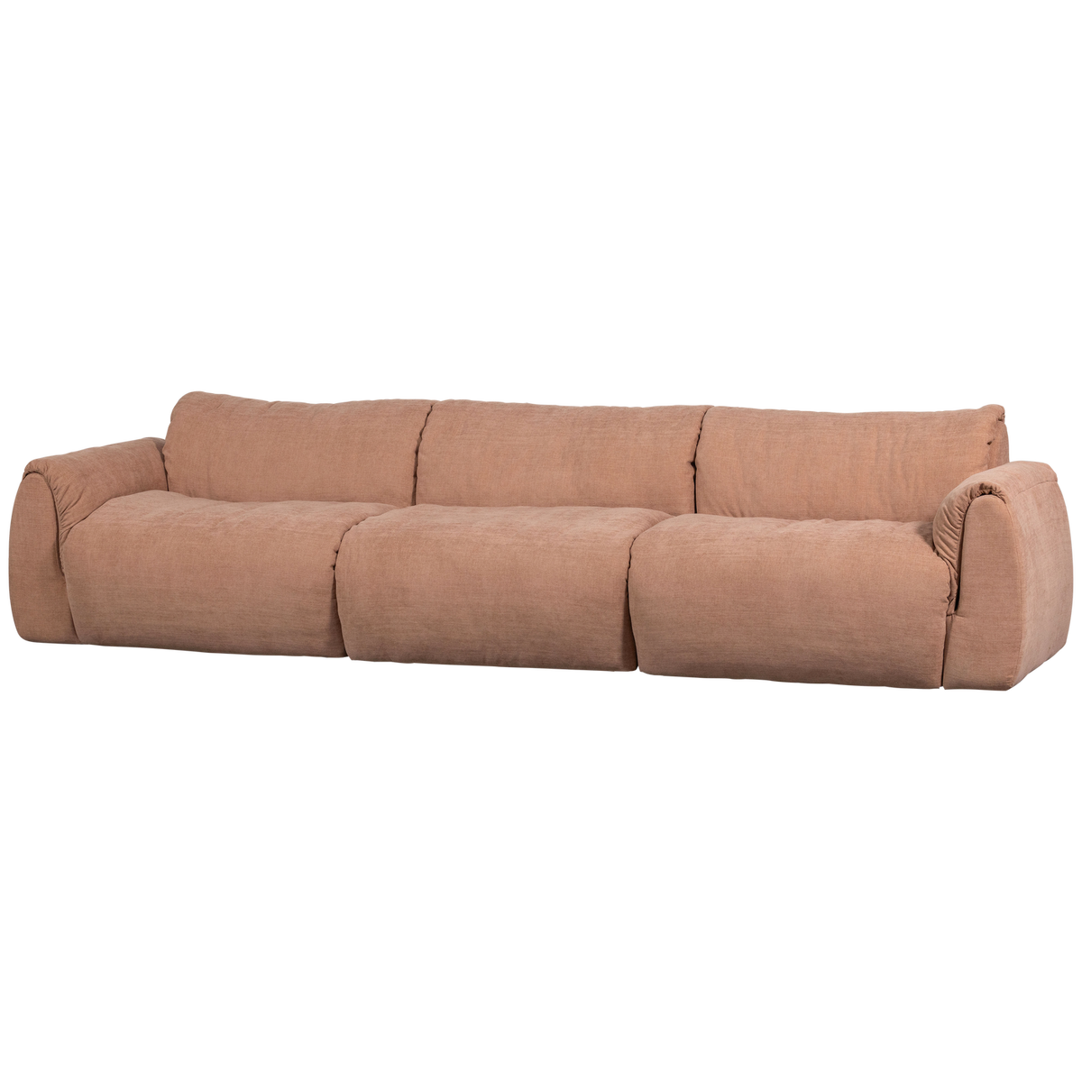 Woood | 3-Zits bank Baggy geweven chenille oud roze