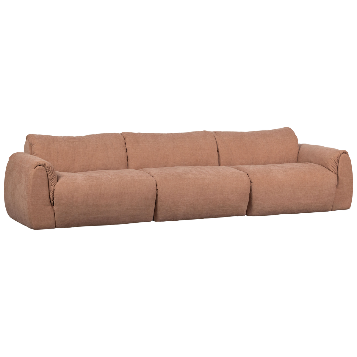 Woood | 3-Zits bank Baggy geweven chenille oud roze