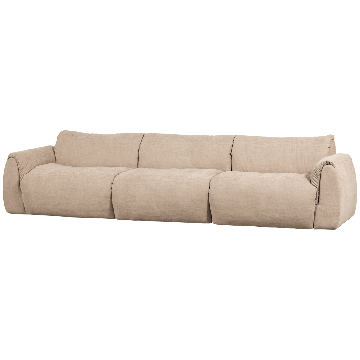 Woood | 3-Zits bank Baggy geweven chenille zand