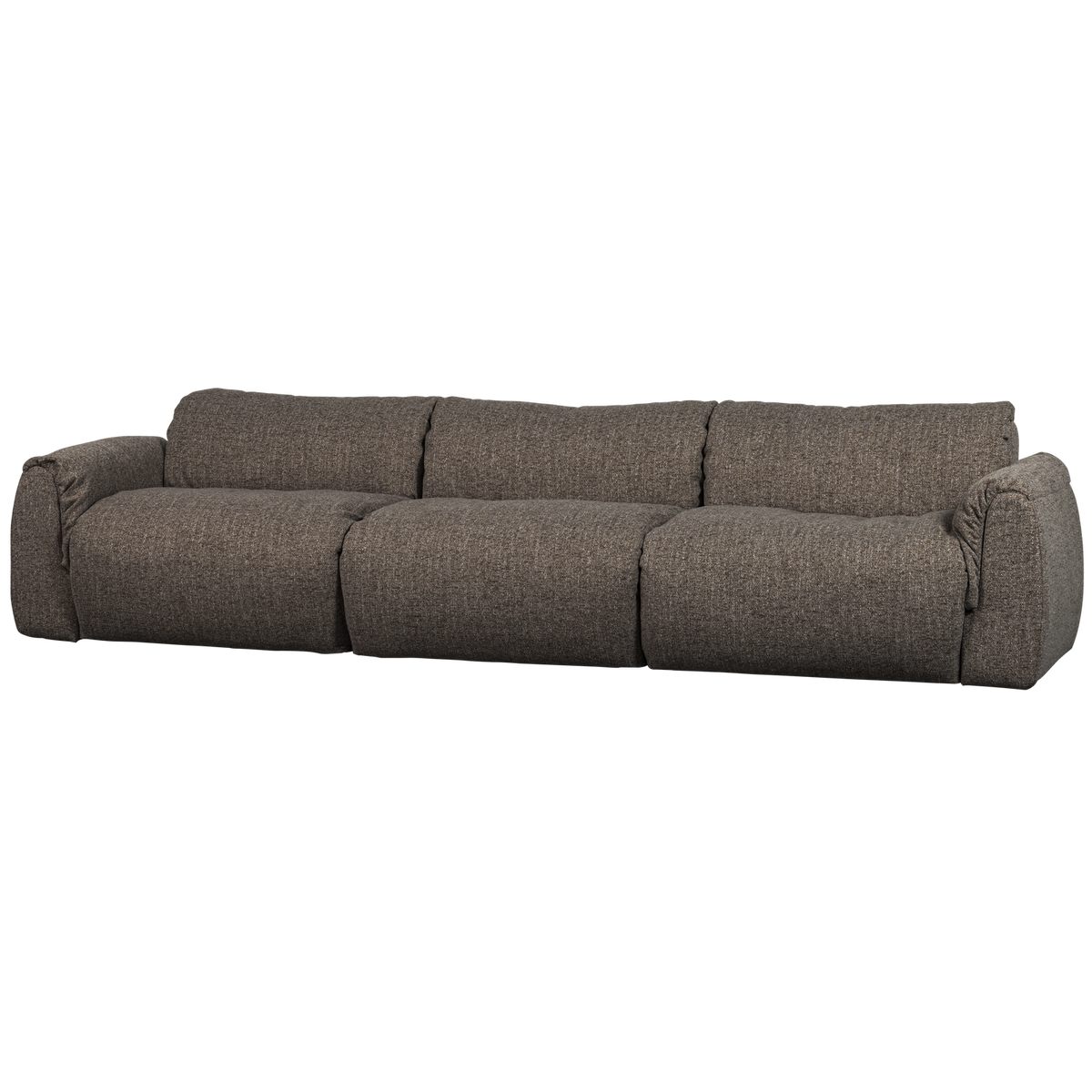 Woood | 3-Zits bank Baggy geweven stof warmgrijs melange