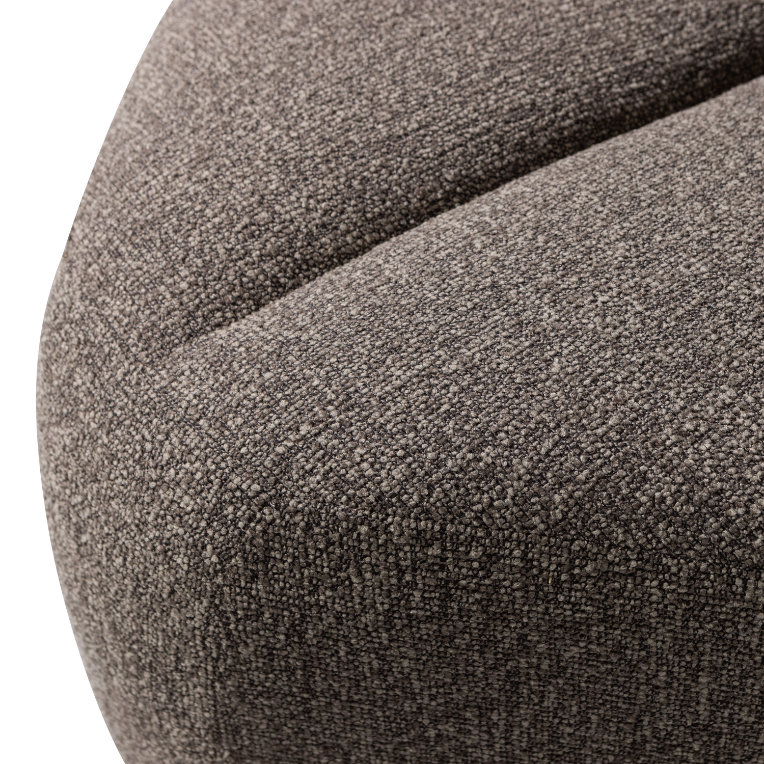 Woood | Eetbank Mojo hoek met rugleuning boucle bruin melange