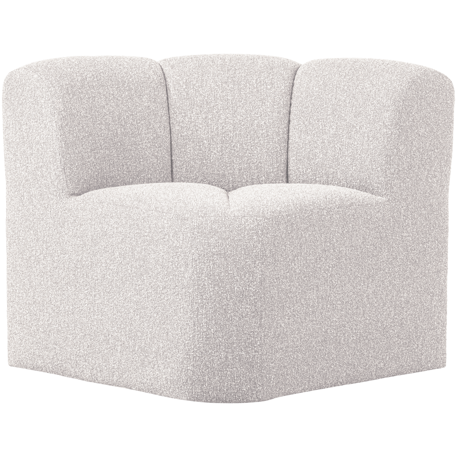 Woood | Eetbank Mojo hoek met rugleuning boucle ecru melange