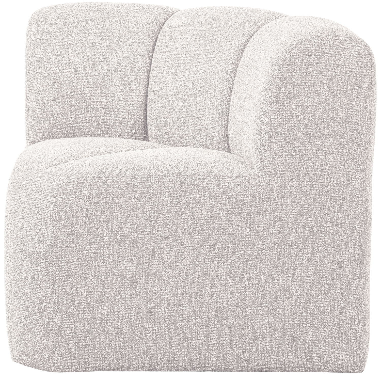 Woood | Eetbank Mojo hoek met rugleuning boucle ecru melange