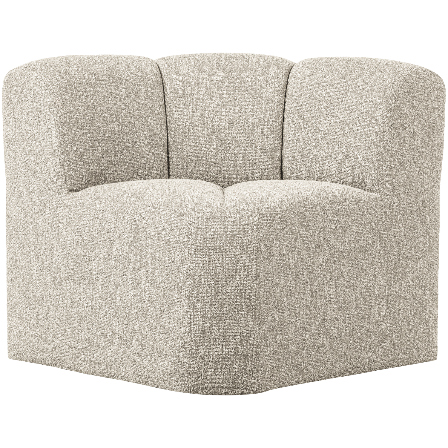 Woood | Eetbank Mojo hoek met rugleuning boucle beige melange