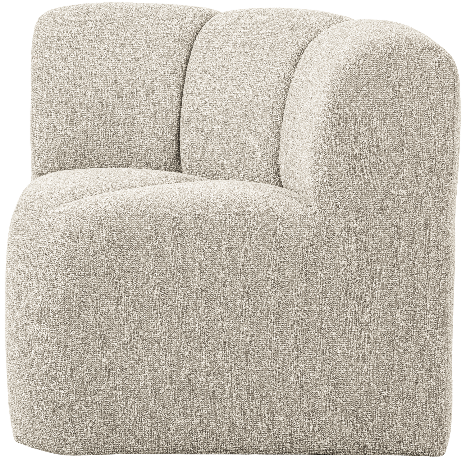Woood | Eetbank Mojo hoek met rugleuning boucle beige melange