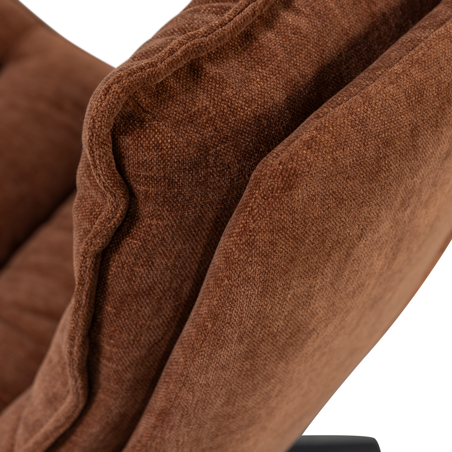 Woood | Draaifauteuil Kube met hocker bruin