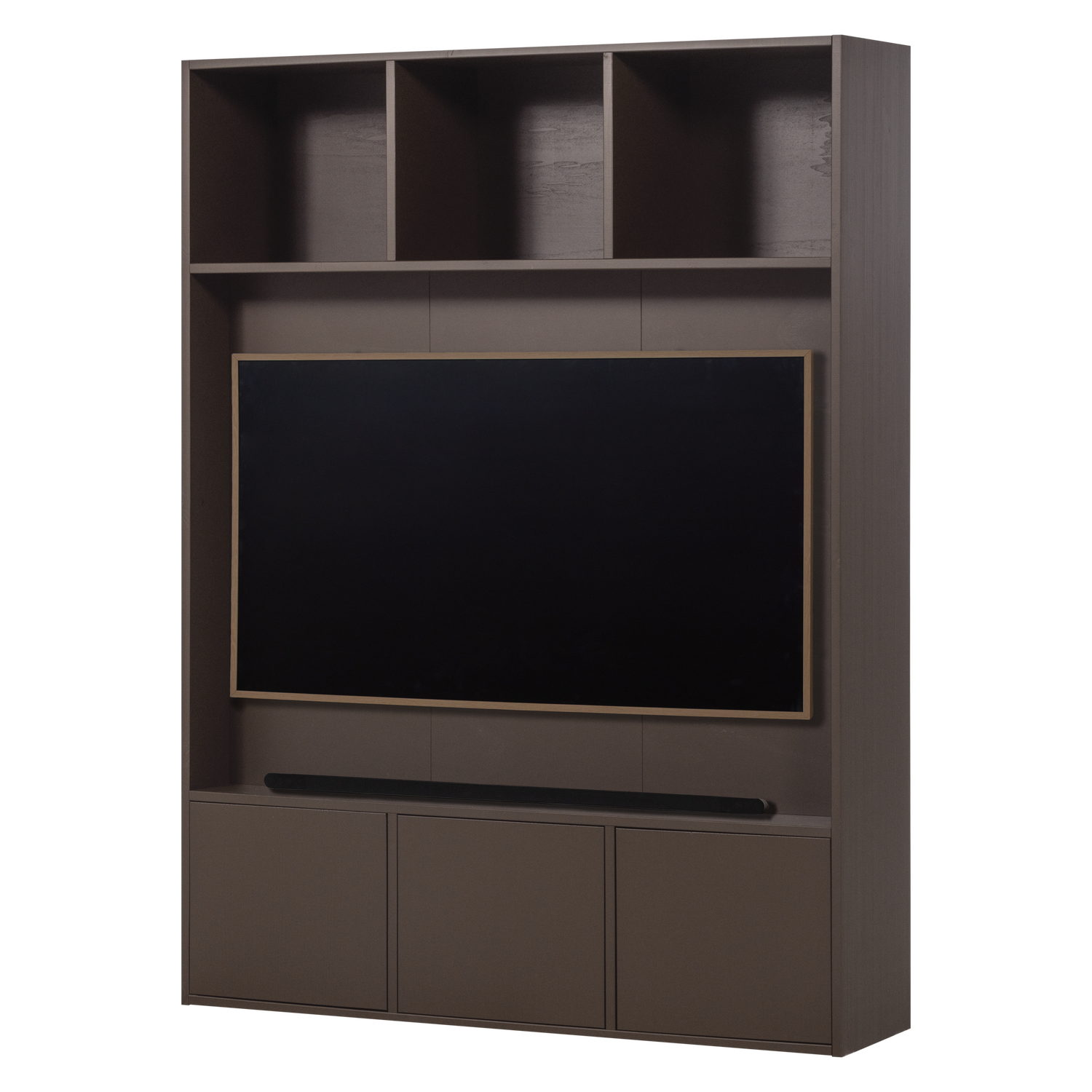 Woood | Tv wandkast Meggy middenbruin