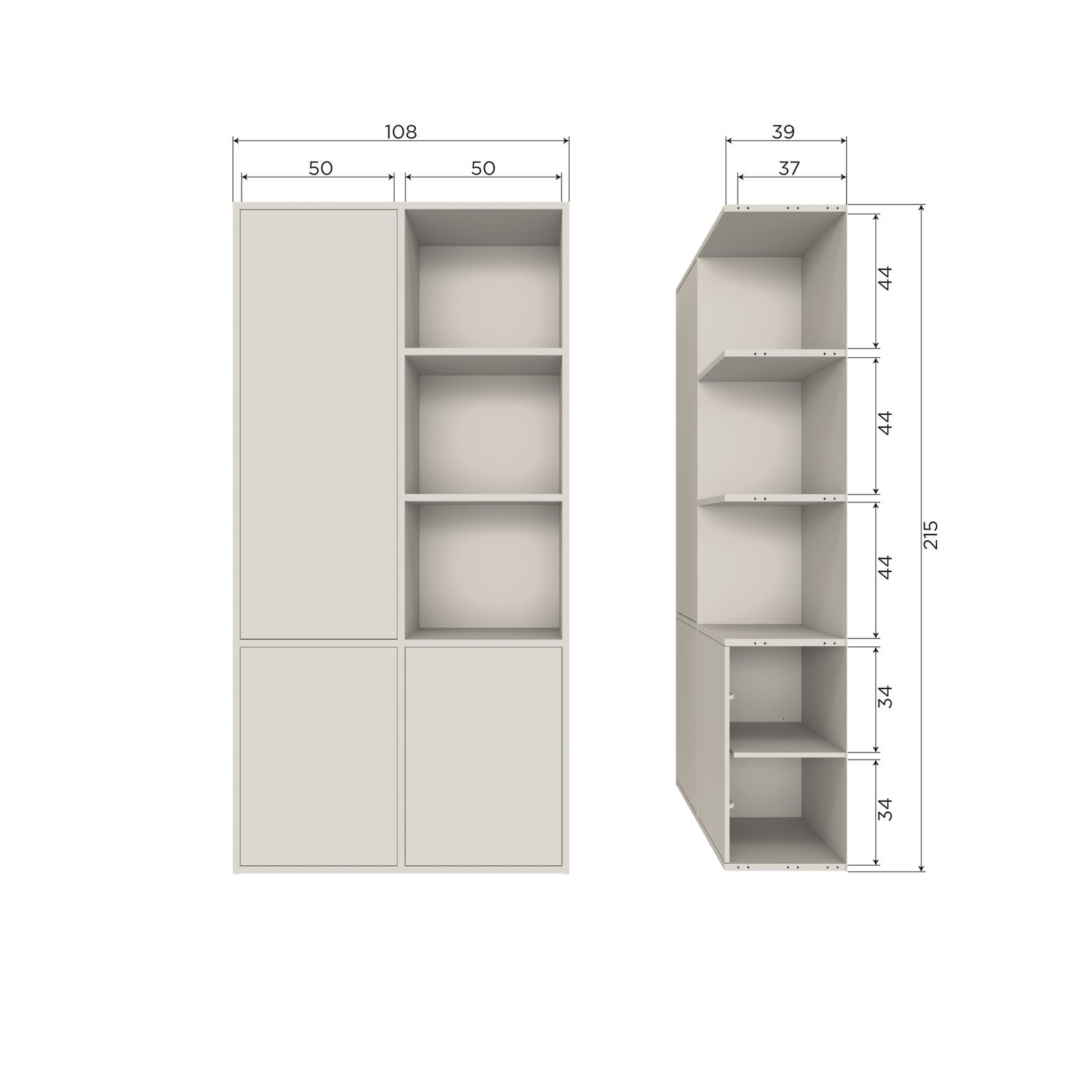 Woood | Opbergkast Meggy 108cm dust