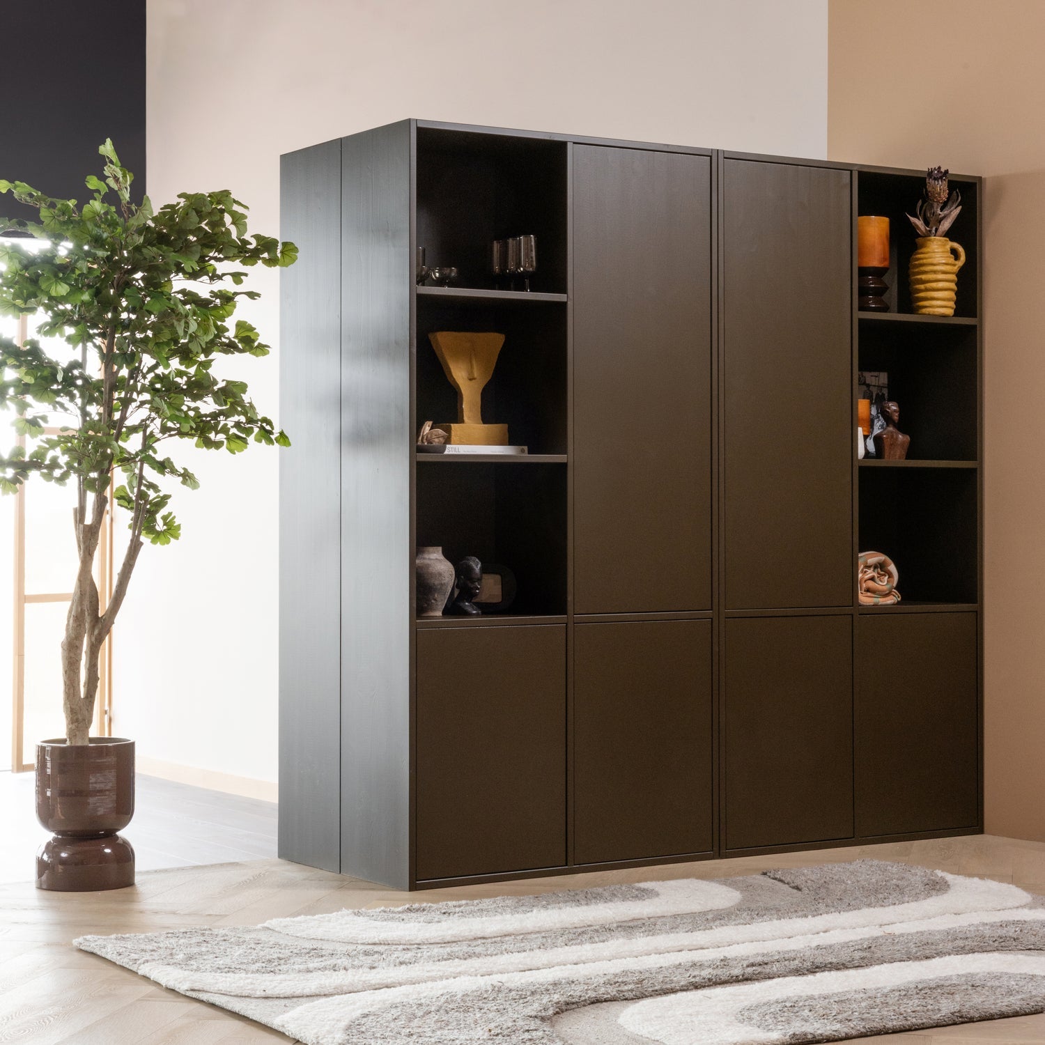 Woood | Opbergkast Meggy 108cm middenbruin