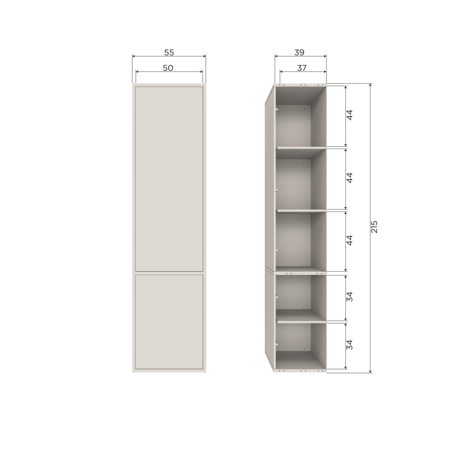 Woood | Opbergkast Meggy 55cm dust