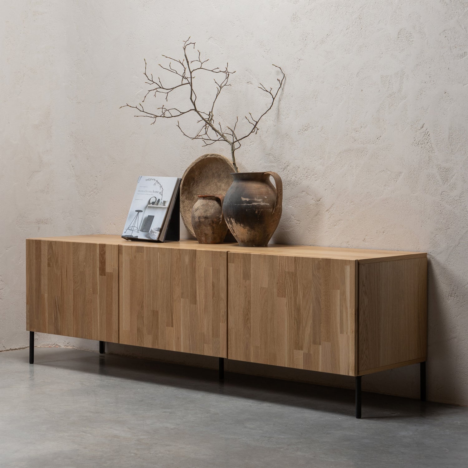 Woood | Tv meubel Bono Gravure 180cm eiken