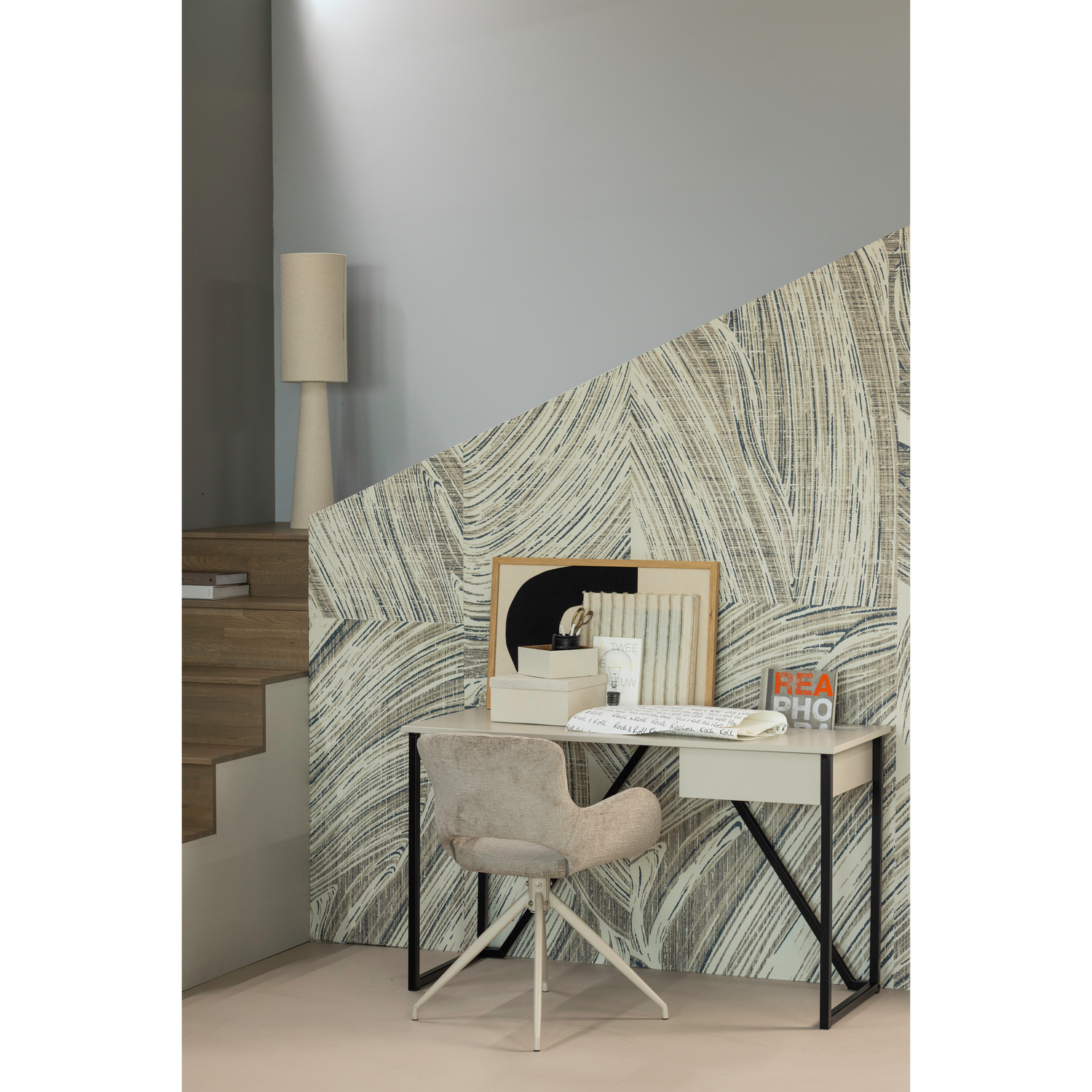 Woood | Eetkamerstoel Eliva structure velvet zand - Set van 2