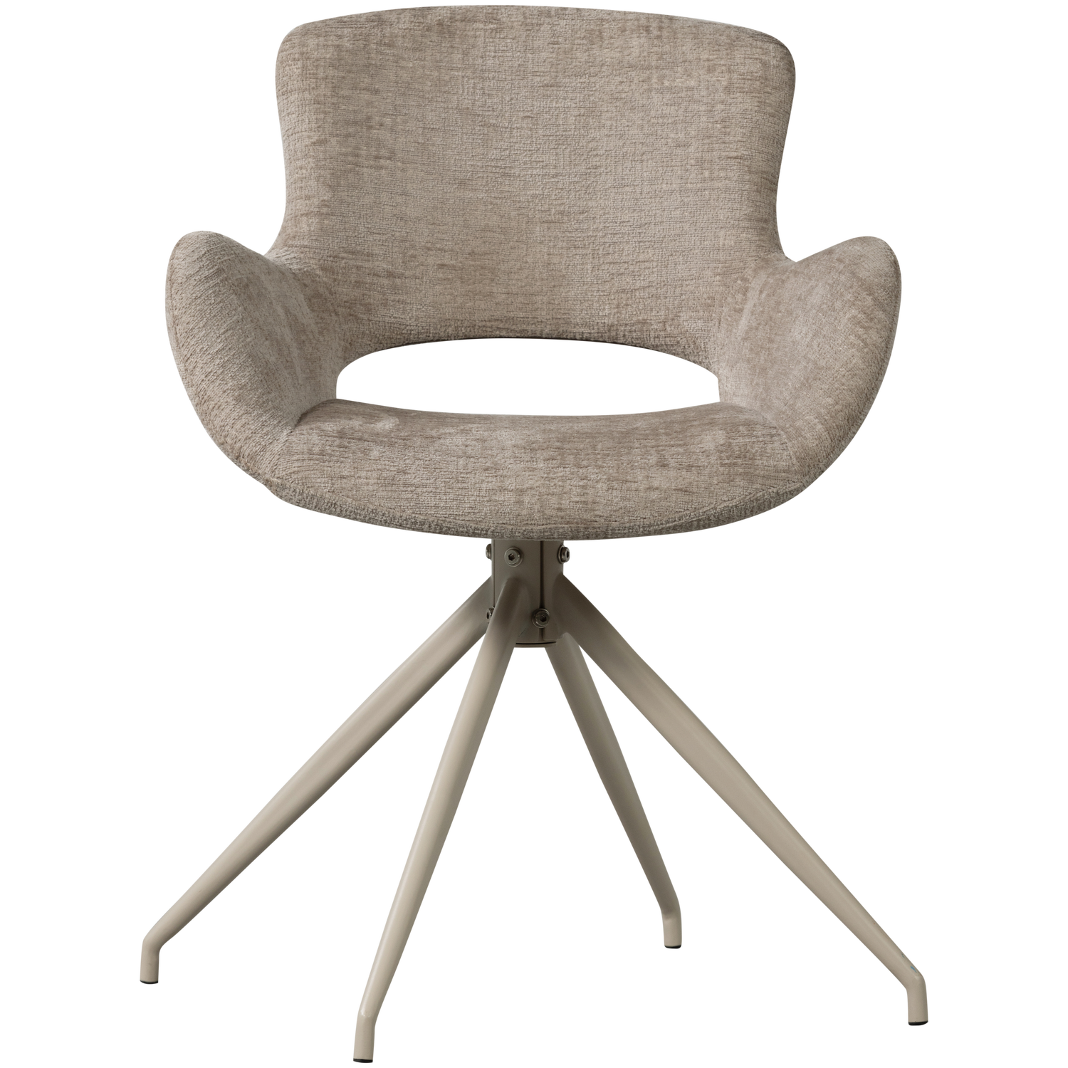 Woood | Eetkamerstoel Eliva structure velvet zand - Set van 2