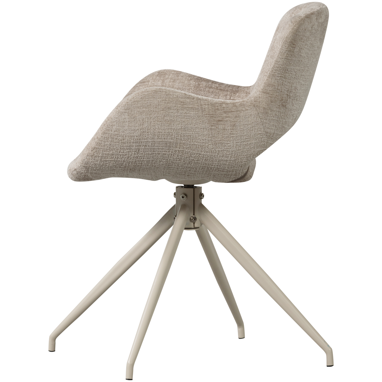 Woood | Eetkamerstoel Eliva structure velvet zand - Set van 2