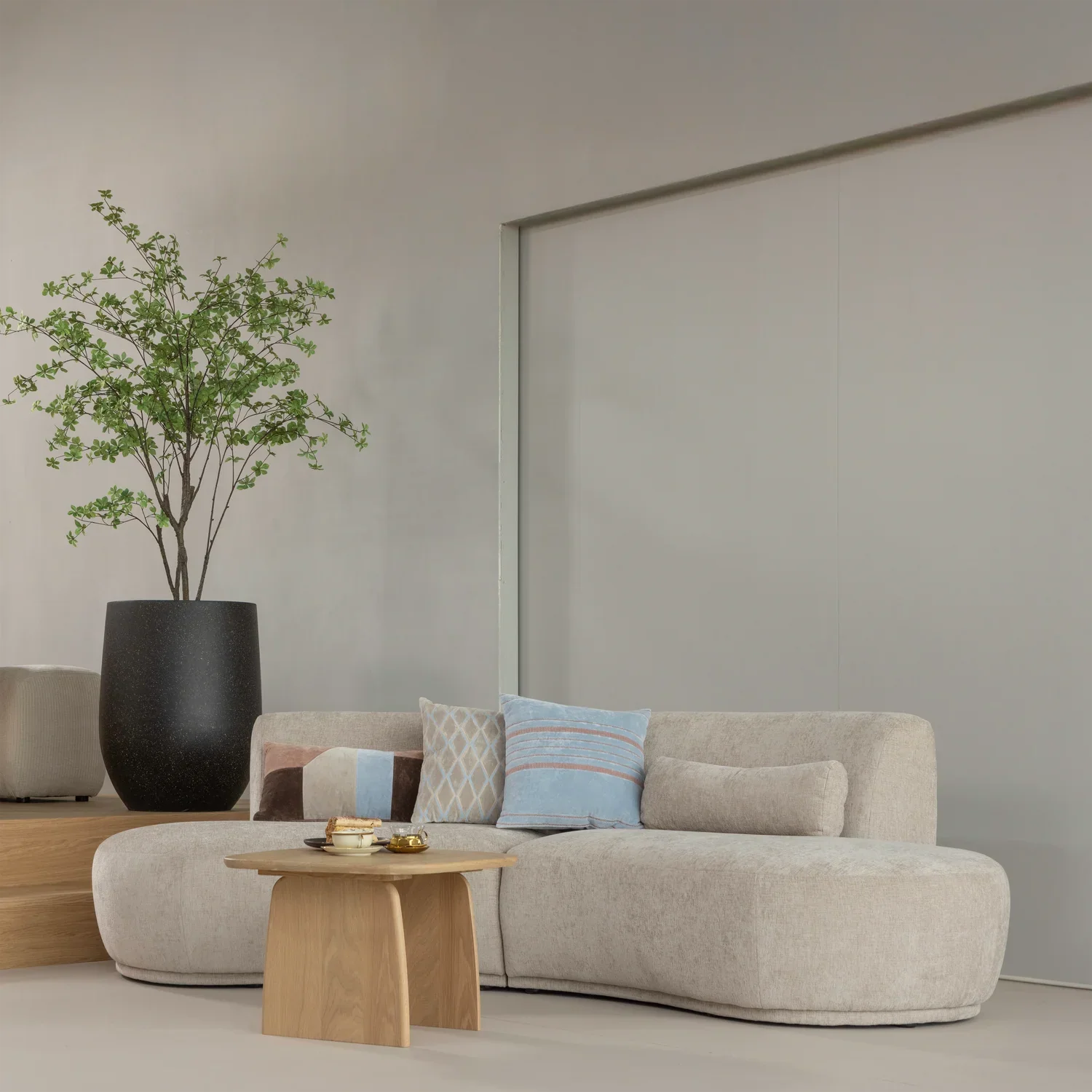 Woood | Kussen Laon blauw 45cm
