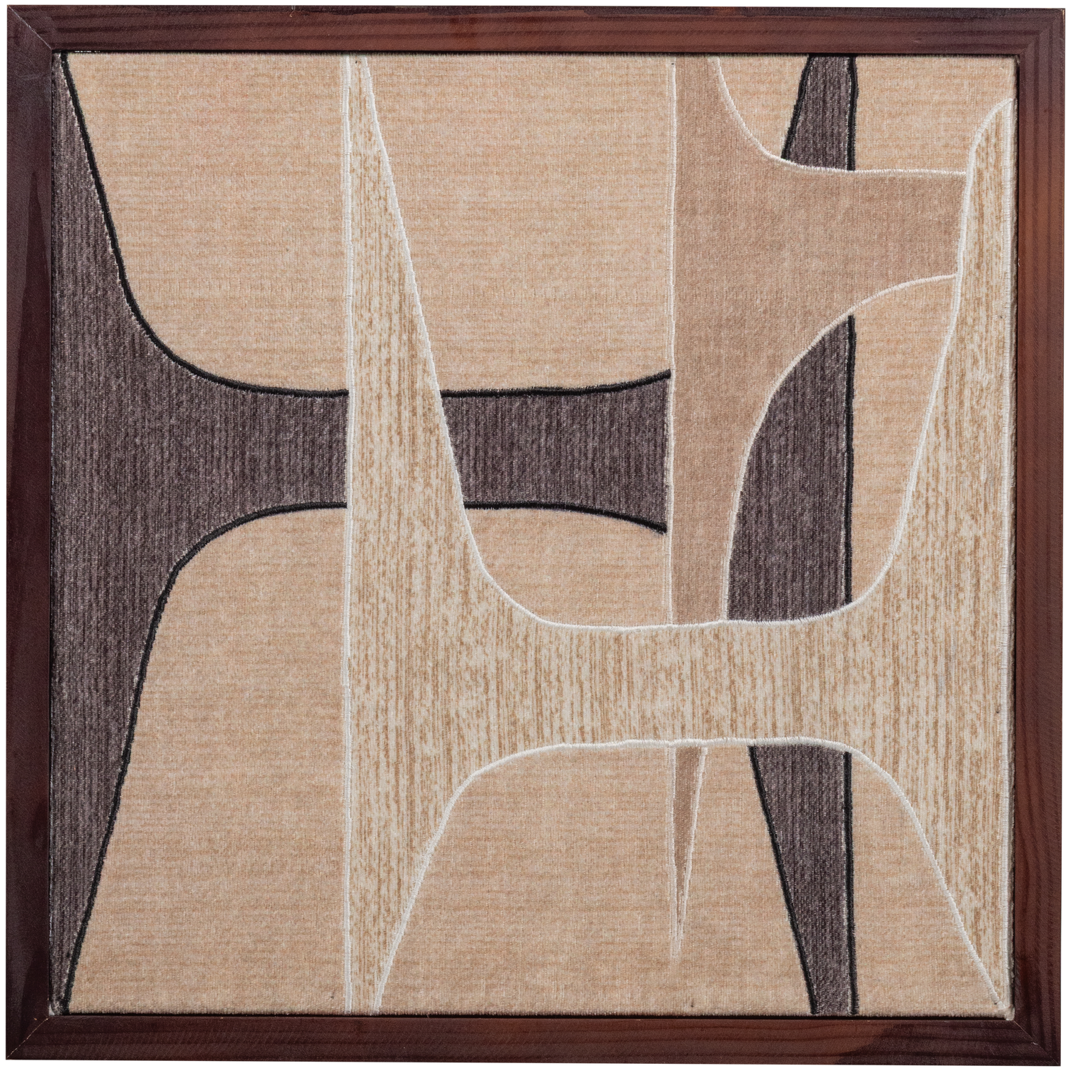 Woood | Wanddeco Anno katoen naturel/bruin