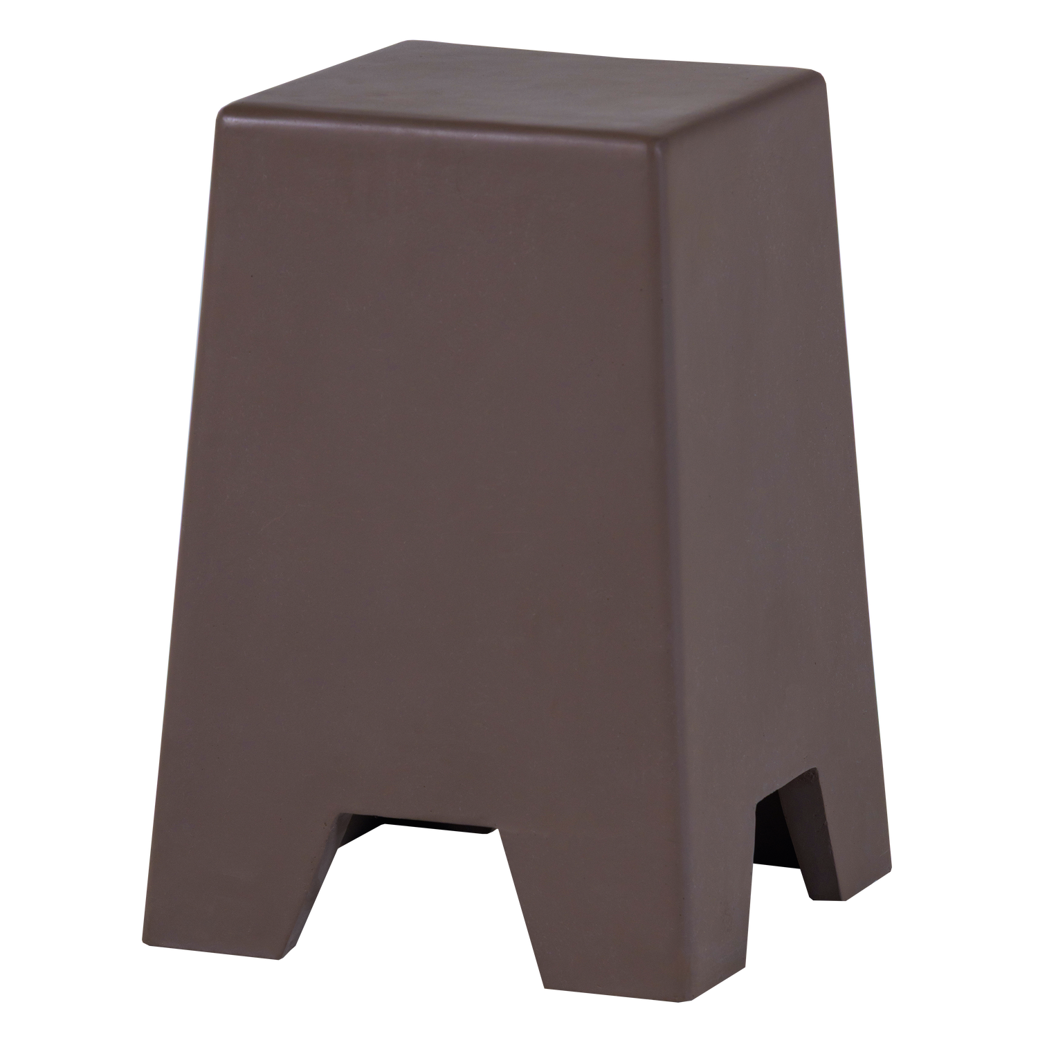 Woood | Bijzettafel Zina hoog cement bruin