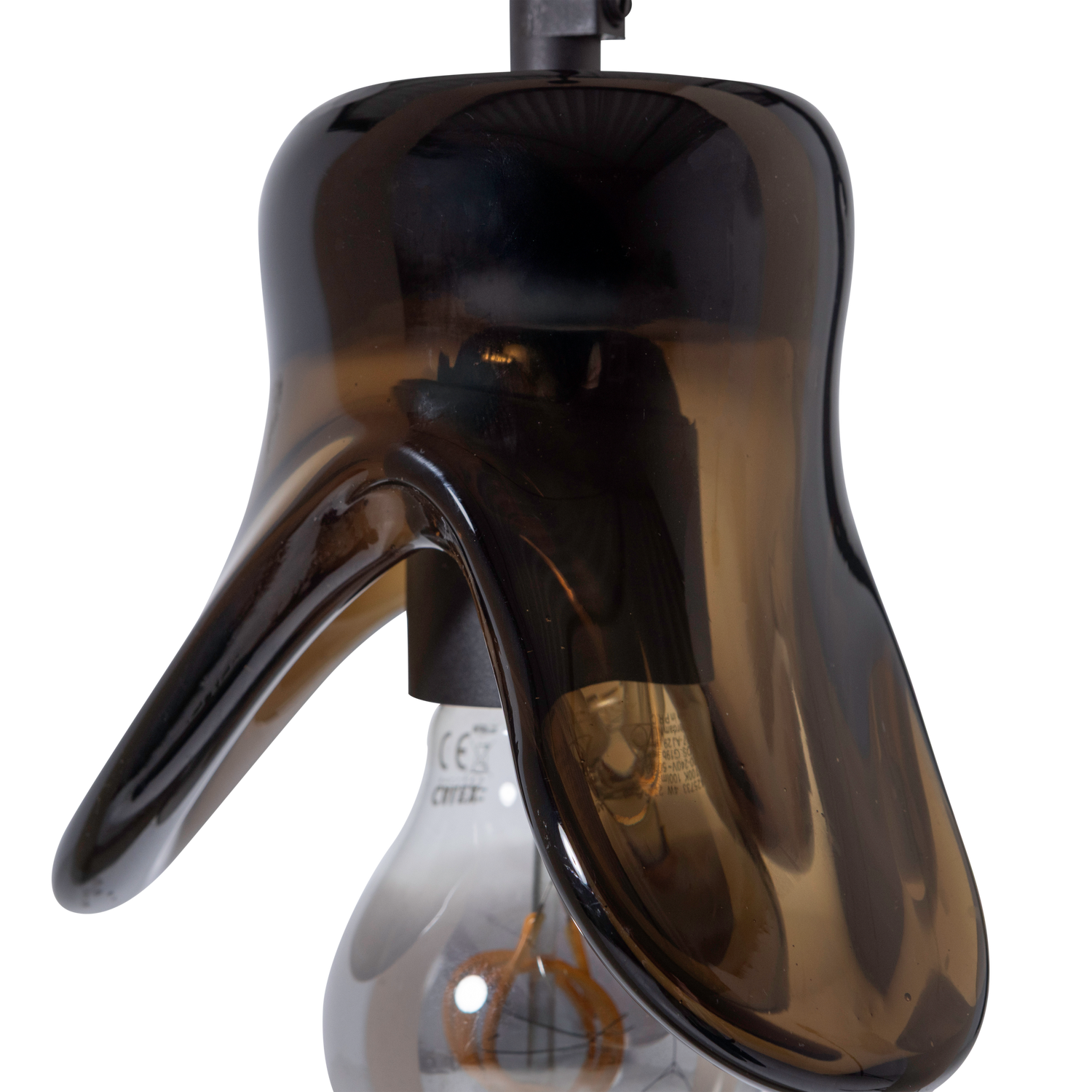 Woood | Hanglamp Elle klein glas bruin