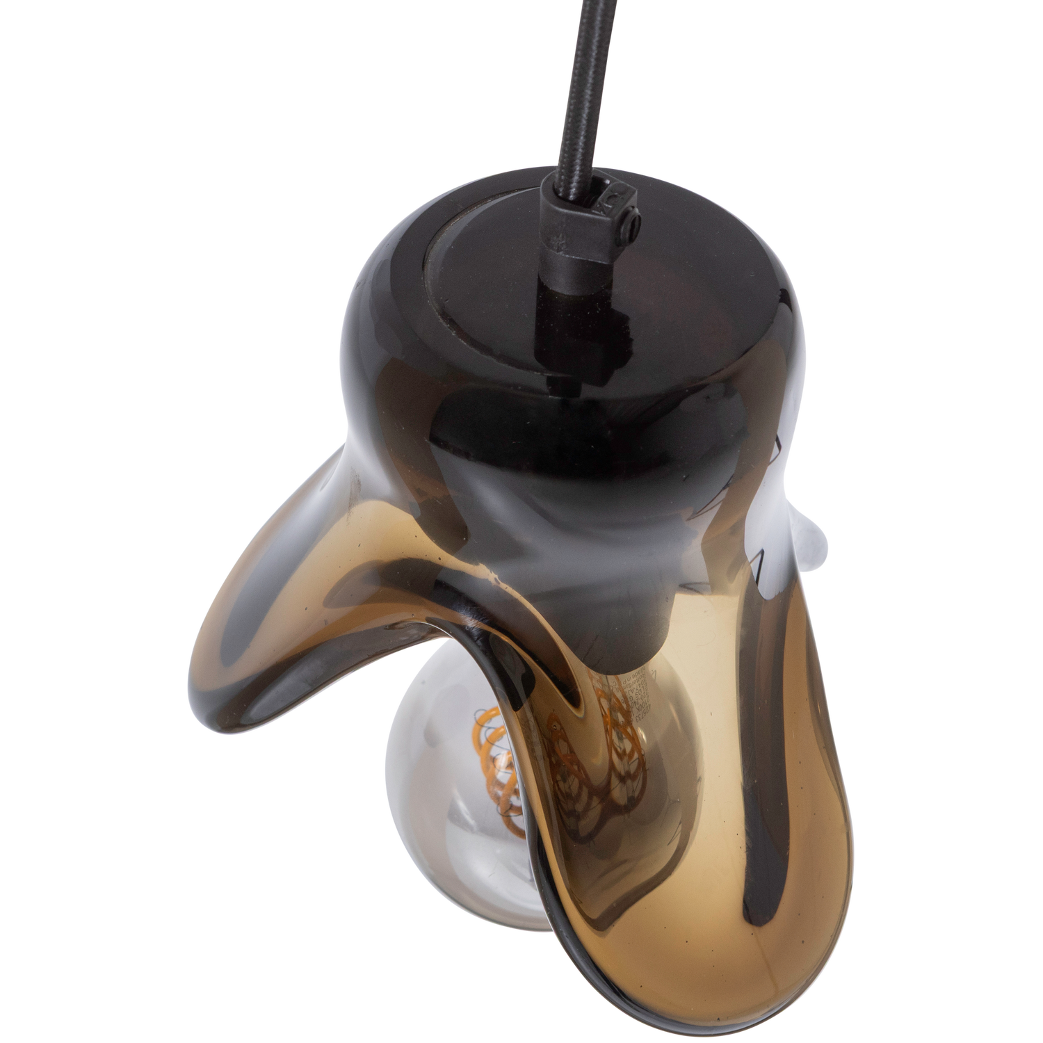 Woood | Hanglamp Elle klein glas bruin