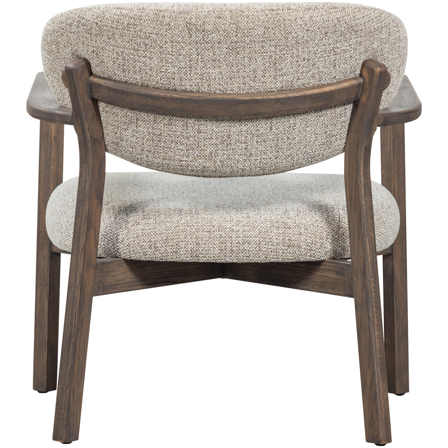 Woood | Fauteuil Udar naturel met houten frame bruin