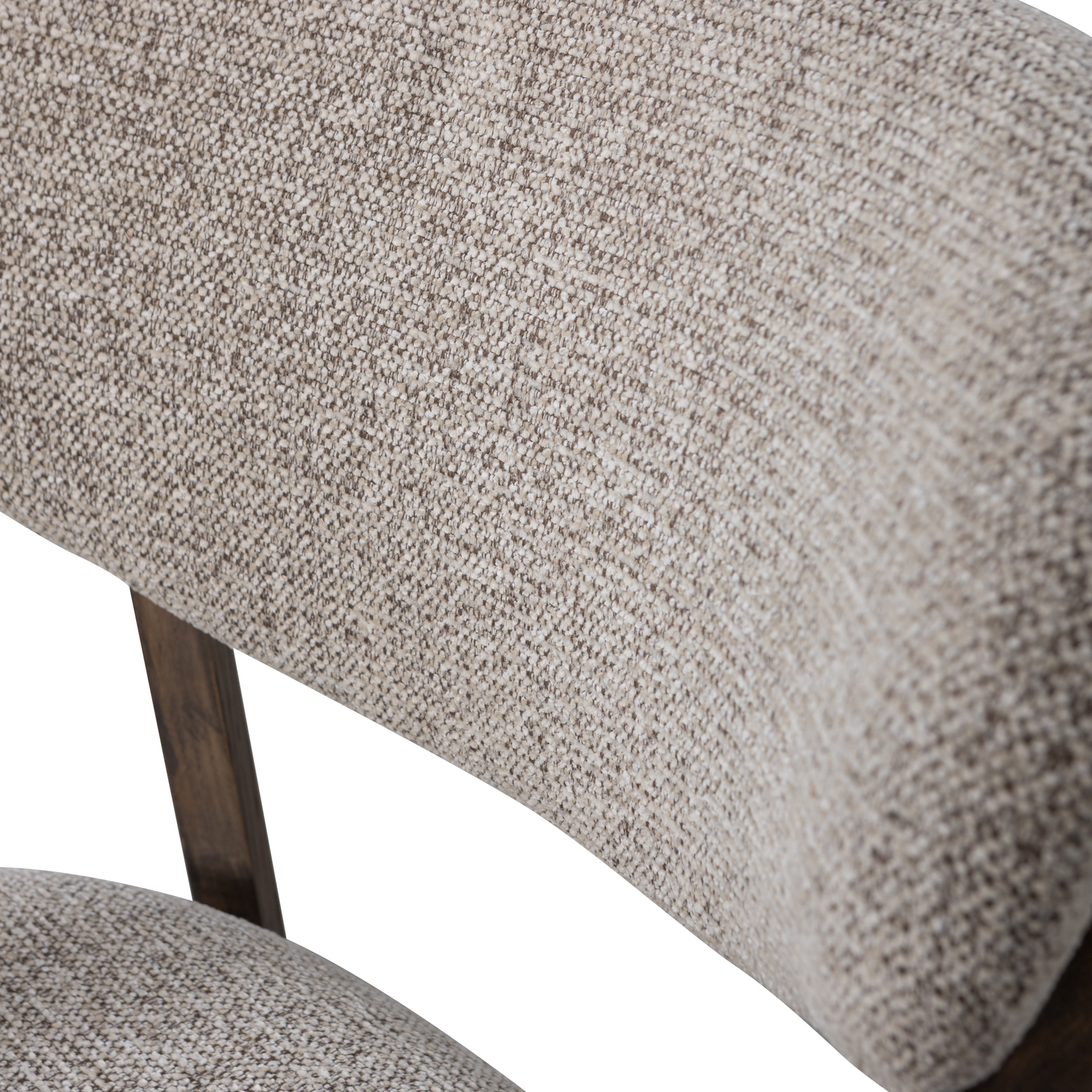 Woood | Fauteuil Udar naturel met houten frame bruin