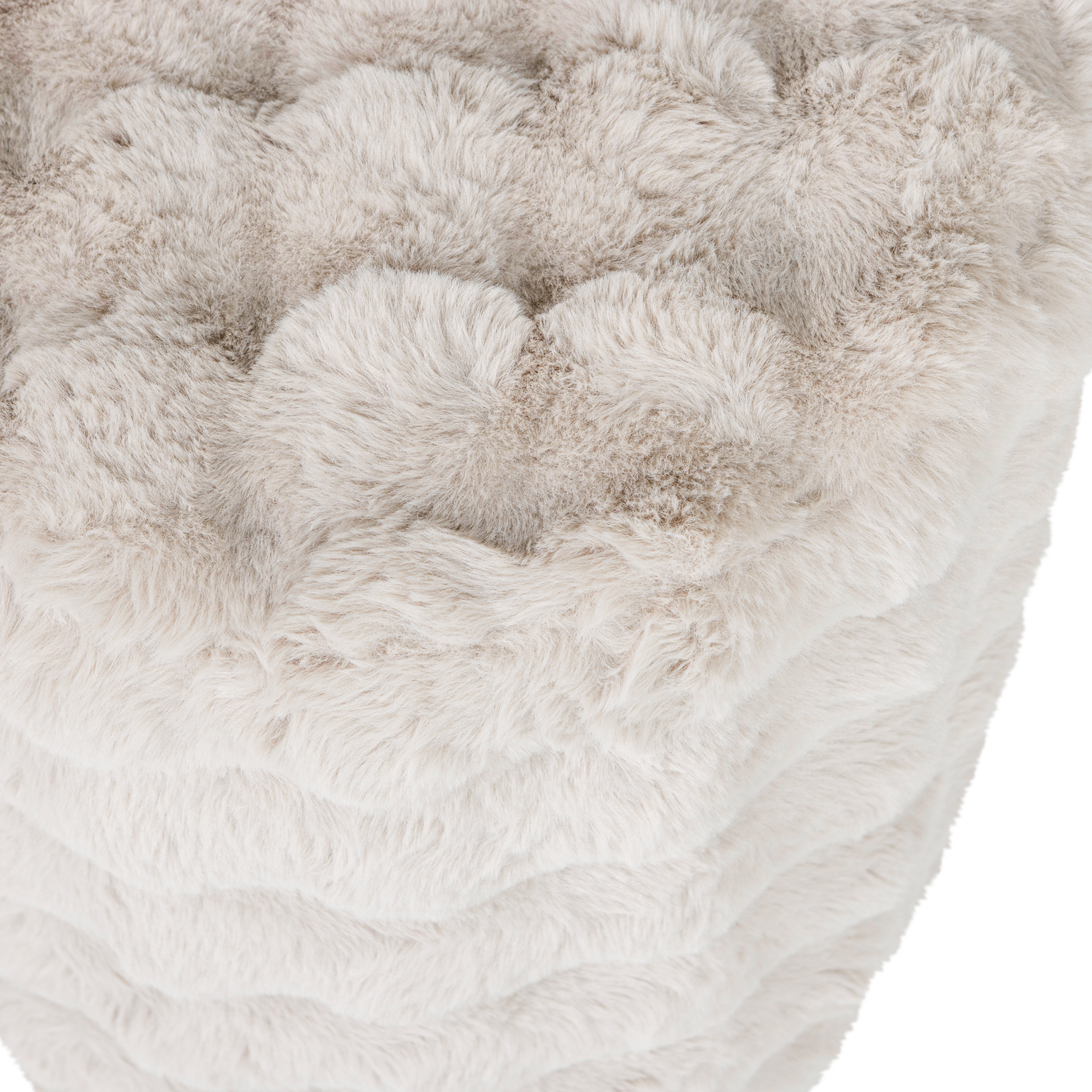 Woood | Poef Olven hoog fluffy naturel