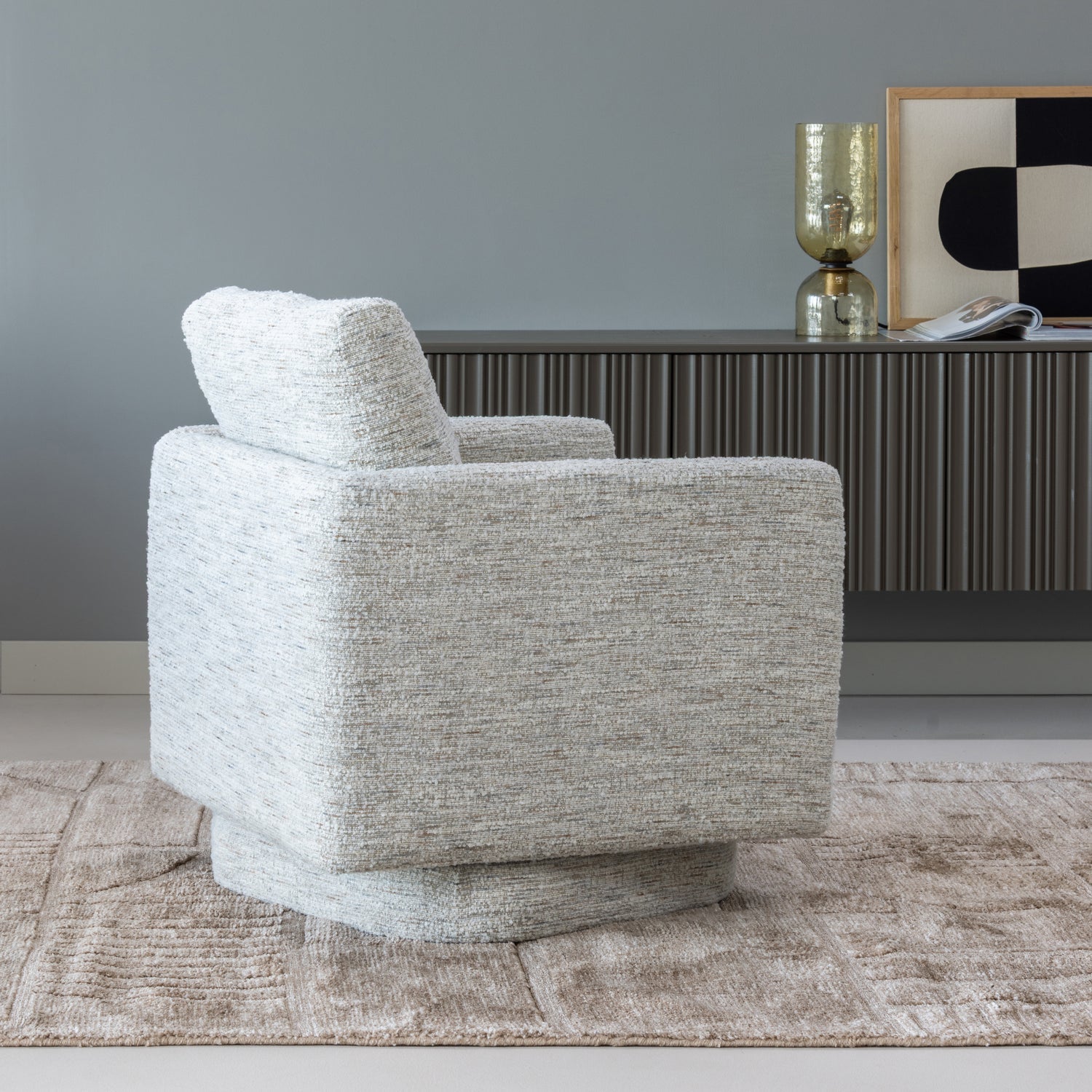 Woood | Draaifauteuil Oska naturel melange