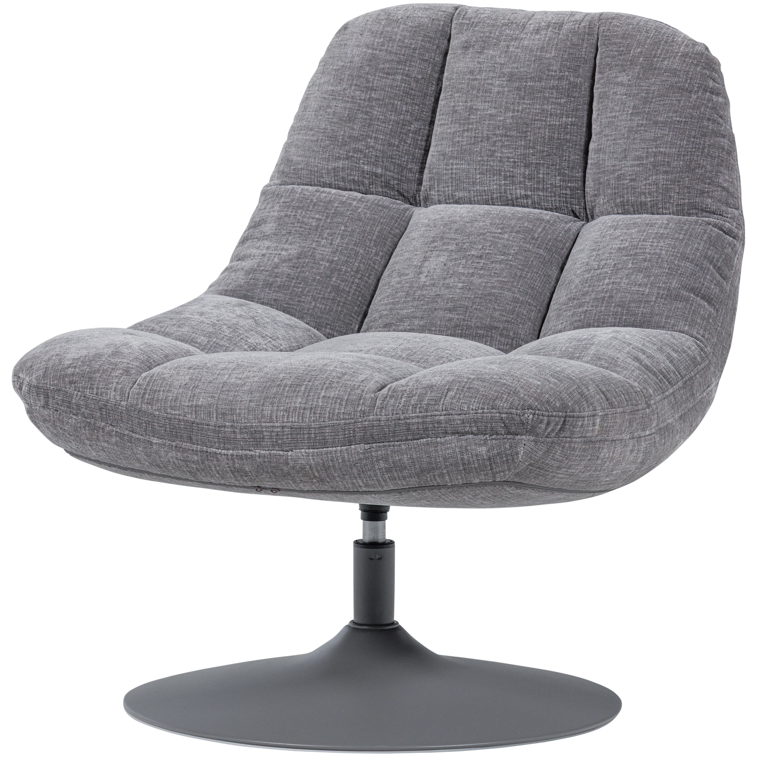 Woood | Draaifauteuil Elvi Chenille lichtgrijs