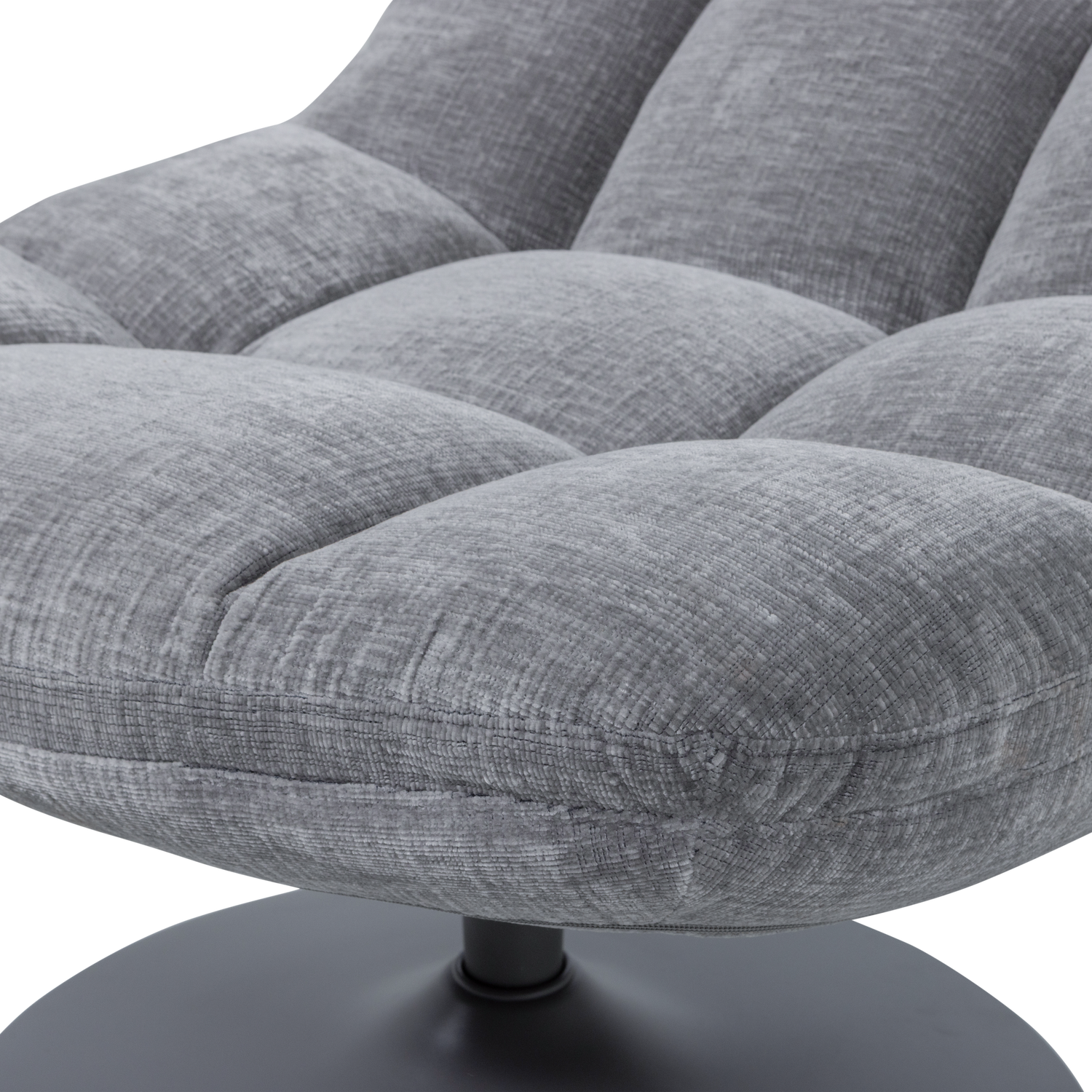 Woood | Draaifauteuil Elvi Chenille lichtgrijs