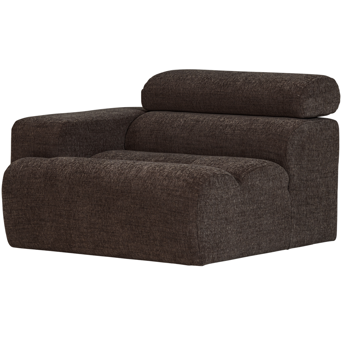 Woood | 1-Zits element Novi arm links donkerbruin melange