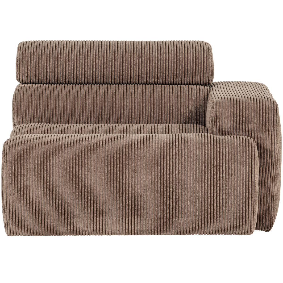 Woood | 1-Zits element Novi arm rechts ribstof taupe